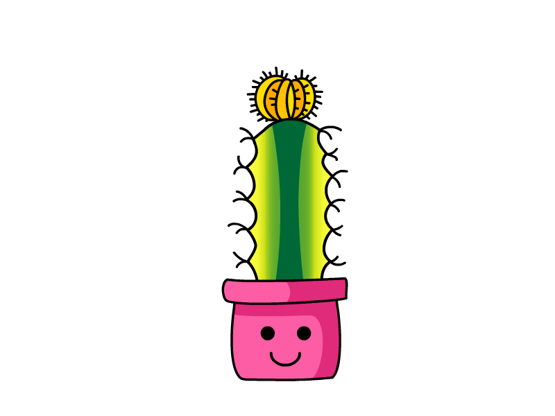 funny cactus animation 2d 2d animation adobe animate adobe illustrator animation cactus character character animation design funny character graphic design green illustration illustrator motion graphics pink