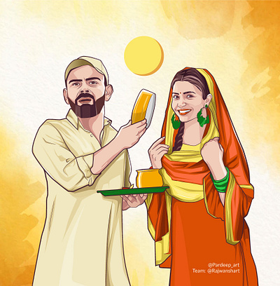 Happy Karwa Chauth adobe illustrator artwork branding design illustration t20 vector vector art