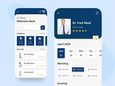 Doctor’s Appointments - Mobile App branding design figam graphic design illustration logo mobileappdesign ui uiux design ux