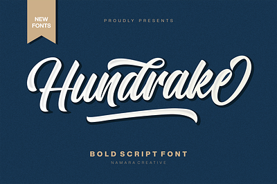 Hundrake Bold Script Fonts bold branding calligraphy craft font handlettering lettering logo logotype modern script typedesign typography