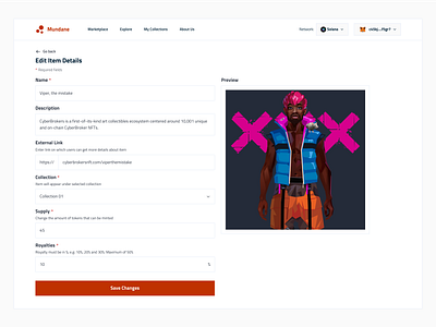NFT Royalties blockchain cryptocurrency design figma product design ui web3