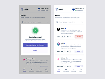 Opt-in chain blockchain cryptocurrency design figma product design ui web3
