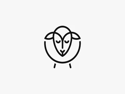 / Sheep / 2d brand identity branding design flat graphic design icon identity illustration logo logo concept logo design logotype mark minimal minimalistic logo symbol vector