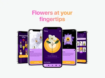 Flory App Design app app design app ui awesome app clean ui delivery app delivery app ui delivery product ecommerce app ecommerce product flower app flower delivery app flower product mobile app plant app plant delivery app plants app violet app violet colors