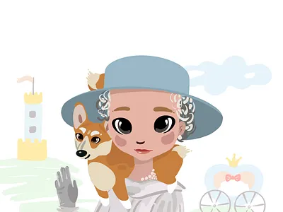 Queen Elizabeth II Illustration adobe illustrator affinity designer app art branding design elizabeth graphic design graphics illustration ios ipad iphone mobile procreate queen ui ux vector