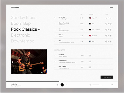 Office Radio app app desktop music radio ui uiux ux