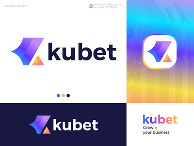 K Letter + Growth Logo Concept abstract logo app logo brand identity branding business logo colorful logo company logo ecommerce grow business grow logo growth logo k letter k letter logo logo logo design logo mark minimalist logo design modern logo design software logo startup logo