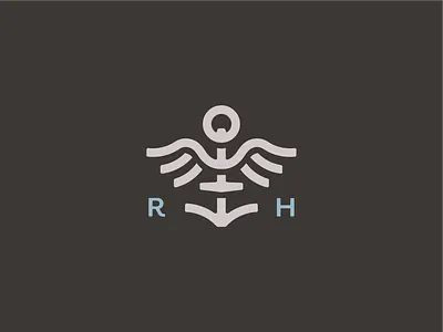 Rock Harbor Icon anchor boat brand branding fishing harbor logo logo design mar marine marino medical medical research nautical navy ocean rh rock harbor sailing sea