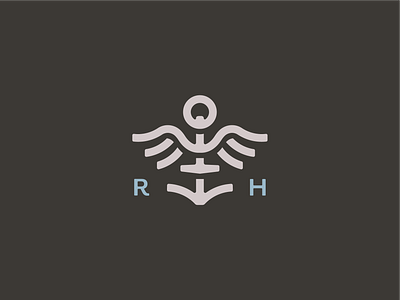 Rock Harbor Icon anchor boat brand branding fishing harbor logo logo design mar marine marino medical medical research nautical navy ocean rh rock harbor sailing sea