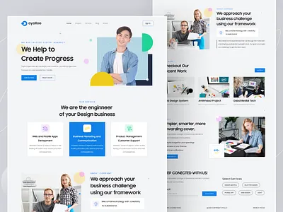 Digital Agency Landing Page Design agency agency website brand design branding classic ui clean ui design company design service design studio design team digital agency homepage iamhosenrahman landing. webdesign marketing minimal startup ui designer web design website
