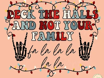 Deck the halls png, Happy Holidays png app branding design graphic design illustration logo typography ui ux vector