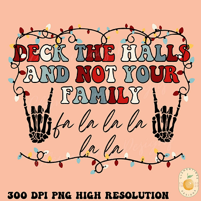 Deck the halls png, Happy Holidays png app branding design graphic design illustration logo typography ui ux vector