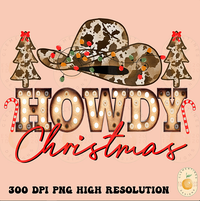 Howdy Christmas png download - Western Christmas png app branding design graphic design illustration logo typography ui ux vector