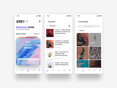 Reading App UI animation banking app beautiful ui creative design dashboards finteck app graphic design illustration motion graphics ui uidesign uiux ux