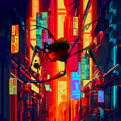 Street fight alien apocalispe art characterart characterdesign conceptart cyberpunk2077 fantasy rpg scifi
