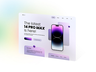 iPhone 14 Hero Image Design apple applebrand appleiphone clean gradient iphone ipone14promax landingpage mansoorcreative max minimalist modern pro ui userexperience userinterface ux webdesign webpage