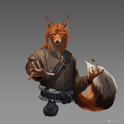 Furry Fox art characterart characterdesign dnd fantasy furry rpg