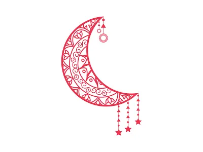 Moon style Mandala Design Pattern artwork invitation