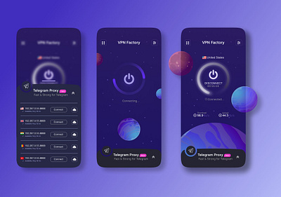 VPN App Desing app design design figma ui uiux vpn design