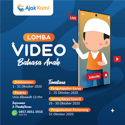 Poster designs - AjakKami Lomba 2020 branding graphic design