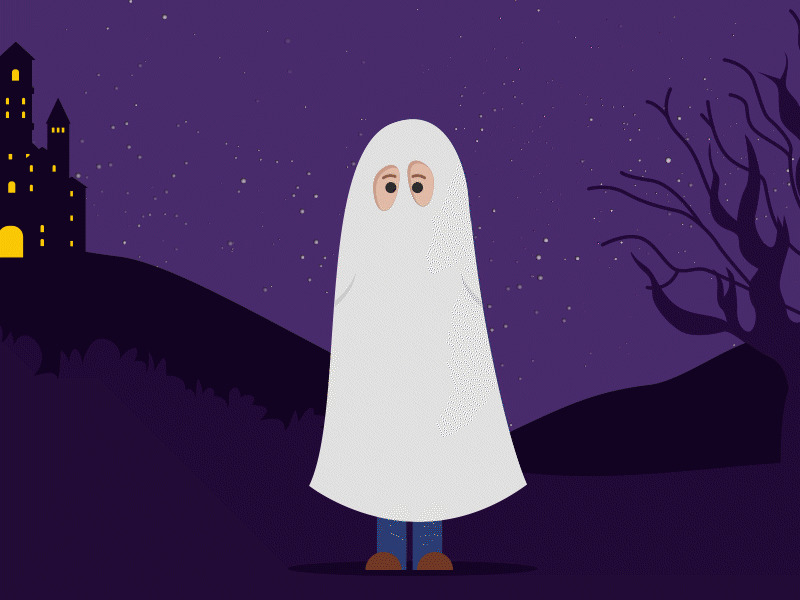 Man ghost 2d 2d animation animation character ghost halloween man ghost trick or treat