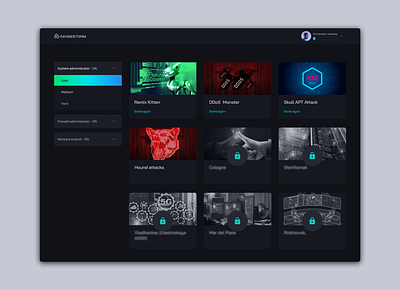B2B Cyber security dashboard b2b clean cyber dark dashboard minimal security ui