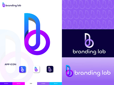 Branding Lab logo design, Modern Logo branding business logo business page logo company logo creative logo mark gradient gradient logo icon logo logo branding logo design minimalist minimalist logo modern modern logo one line page business logo typhography typography
