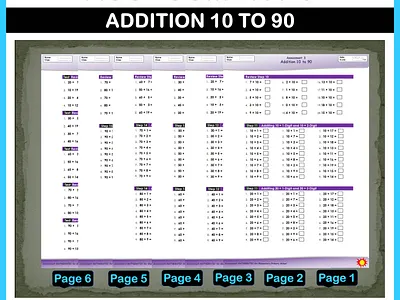 Math Addition Assessment 3 For Elementary and Primary School branding