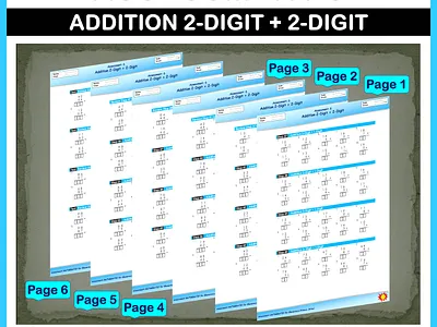 Math Addition Assessment 6 For Elementary and Primary School branding
