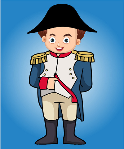 Napoleon Cartoon Creation adobe illustrator c cartoon cartoon character colorful cute gaming industry graphic design illustration kid napoleon illustration portrait