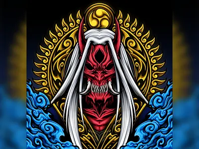 Oni Illustration animation branding dark demon evil graphic design illustration japan japanese mascot mascot design mascot logo motion graphics