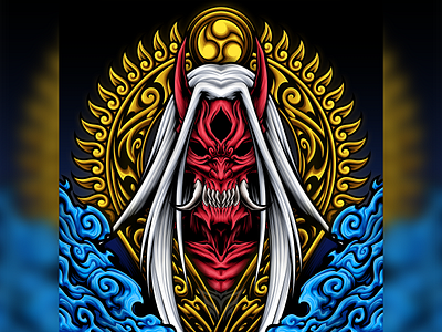 Oni Illustration animation branding dark demon evil graphic design illustration japan japanese mascot mascot design mascot logo motion graphics