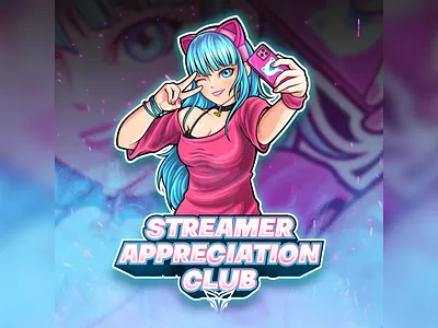 Mascot for Streamer Appreciation Club (SAC) anime branding design girl graphic design illustration logo mascot mascot design mascot logo vector
