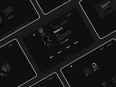 Beats by Dre Free Landing page UIKIT app branding design illustration ios logo mobile ui uiux ux