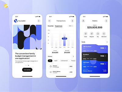Family Budget Management App Design app design banking app ewallet finance management finance management app finances financial app fintech interface mobile mobile app design mobile banking mobile design money money transfer payment ui ux wallet app