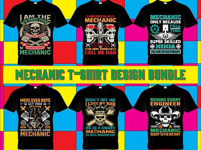 mechanic t-shirt design bundle. automotive autoshop car design bundle engineering graphic design mechanic mechanical mechaniclife repair service shirts t shirt design t shirt design bundle t shirt template tee tools typography vintage workshop
