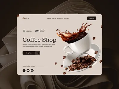 Coffee Shop aesthetic aesthetics coffee coffee shop dailyui design hero section minimal product design ui uiinspirations ux web webdesign