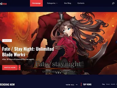 Anime MySite.com 3d animation branding css custom website ui web templates