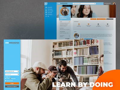 Young entrepreneurship learning application design application energising entrepreneurship login students ui ux webdesign young