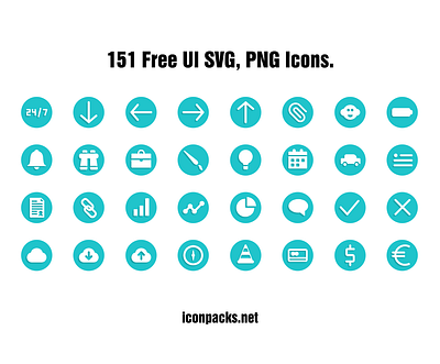 151 User Interface SVG, PNG Icons free resources freebies icon pack icon set icons png icons svg icons