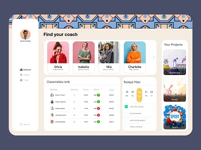 Student Dashboard branding dashboard design graphic design student ui ui design ux website
