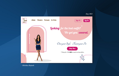 Landing Page - Women's Clothing dailydesign dailyui day003 design happydesigner logo ui ux vector