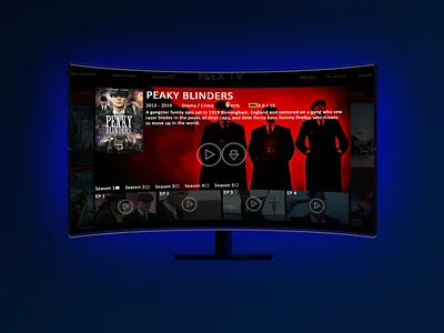Flex TV a concept Movies and TV show Platform dark theme graphic design prototype ui
