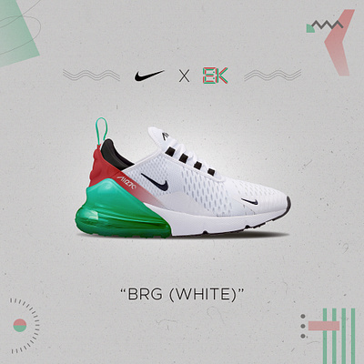 Eliud Kipchoge X Nike Air Max 270, "BRG" in white athletics kenyan madebystino sneakerdesign sneakers