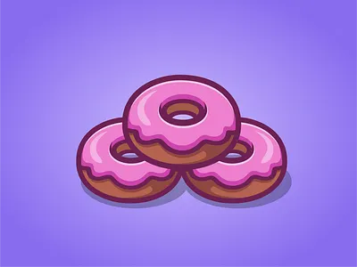 Donut Time graphic design illustration ui vector