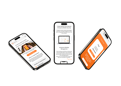 Mobile landing page for Cubed Mobile app app design daily ui dailyui ios landing page landingpage mobile app ui uxdesign