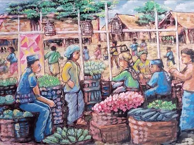 Traditional Market Illustration design graphic design illustration outdoor