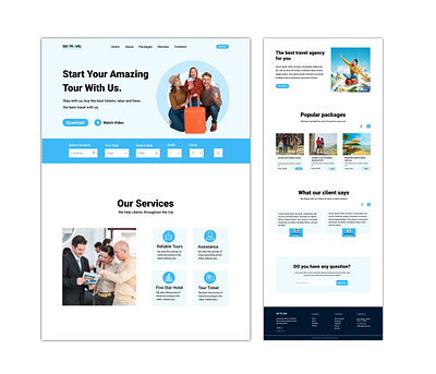 Travel Landing Page graphic design home page design landing page landing page design travel landing page ui web design website design