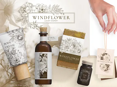 Blackwork Blooms Procreate Stamp Brush Kit botanical floral flower illustration procreate