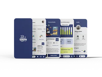 E-learning Mobile App android app design illustration typography ui ux